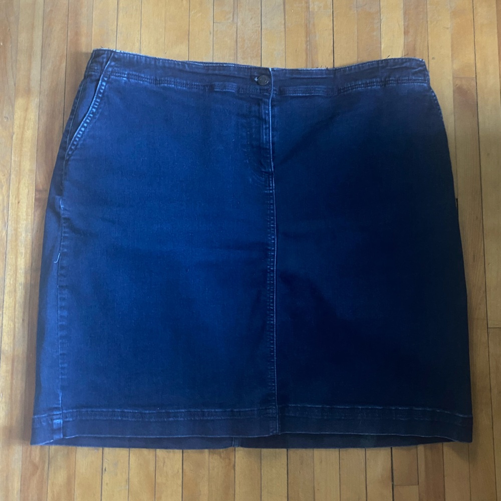 Sz 20w Talbots Denim Skirt